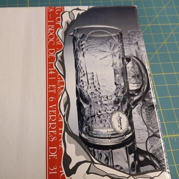 Box set Crystal pitcher and 6 glasses - Picture 3 of 4